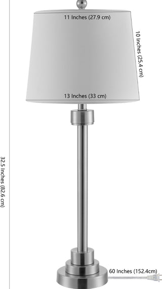 Safavieh Baxter TBL4262A Nickle Lamp main image
