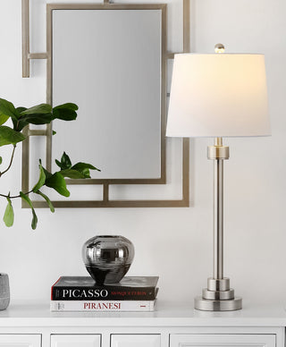 Safavieh Baxter TBL4262A Nickle Lamp Room Scene On Feature