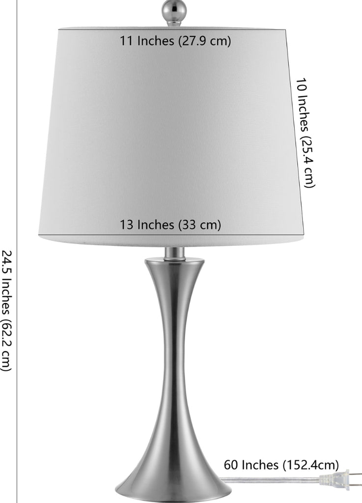 Safavieh Benita TBL4263A Nickle Lamp main image