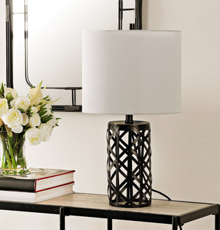 Safavieh Berny TBL4264A Black Lamp Room Scene Off Feature