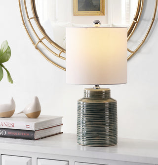 Safavieh Boris TBL4268A Blue Green Lamp Room Scene On Feature