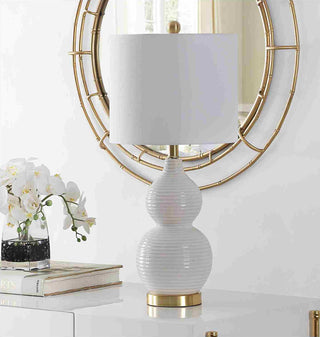 Safavieh Emery TBL4281A Ivory Lamp Room Scene Off Feature
