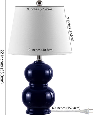 Safavieh Everlee TBL4286A Navy Lamp main image
