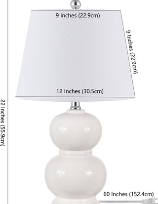 Safavieh Everlee TBL4286B Ivory Lamp main image