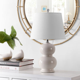 Safavieh Everlee TBL4286B Ivory Lamp Room Scene Off Feature