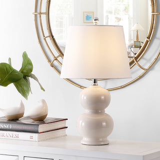 Safavieh Everlee TBL4286B Ivory Lamp Room Scene On Feature