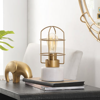 Safavieh Sadaf TBL4292A Brass / White Lamp Room Scene Off Feature