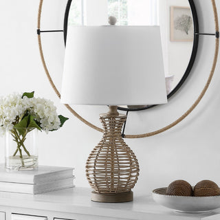Safavieh Flora TBL4295A Natural Lamp Room Scene Off Feature