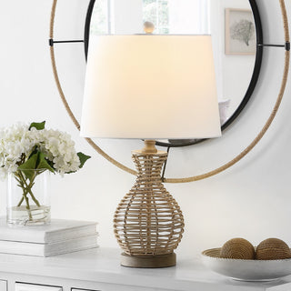 Safavieh Flora TBL4295A Natural Lamp Room Scene On Feature