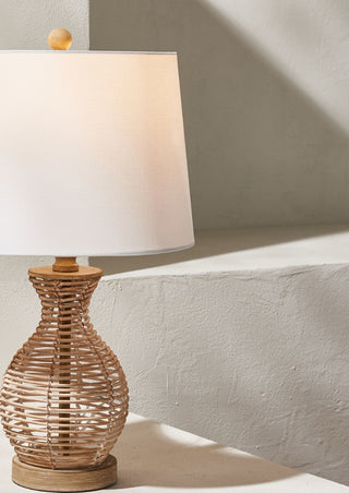 Safavieh Flora TBL4295A Natural Lamp Room Scene On Feature