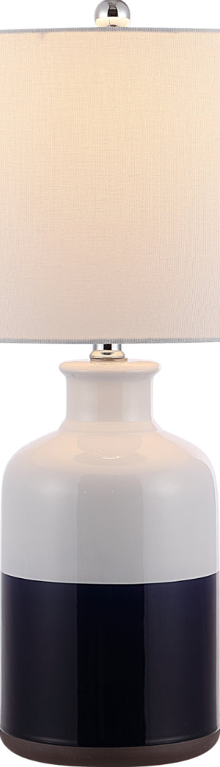 Safavieh Dani TBL4304A White / Navy Blue Lamp Main On