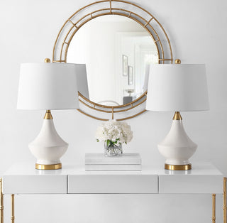 Safavieh Marlowe TBL4310A White Lamp Room Scene Off Feature