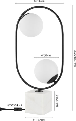 Safavieh Imrie TBL4318A White / Black Lamp main image