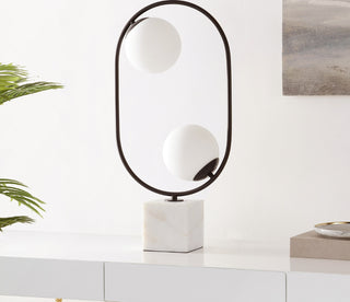 Safavieh Imrie TBL4318A White / Black Lamp Room Scene Off Feature