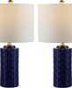 Safavieh Artef TBL4338B Navy Blue Lamp Main On