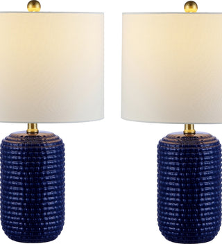 Safavieh Jace TBL4342A Navy Blue Lamp Main On