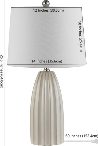 Safavieh Kayden TBL4343A Ivory Lamp main image