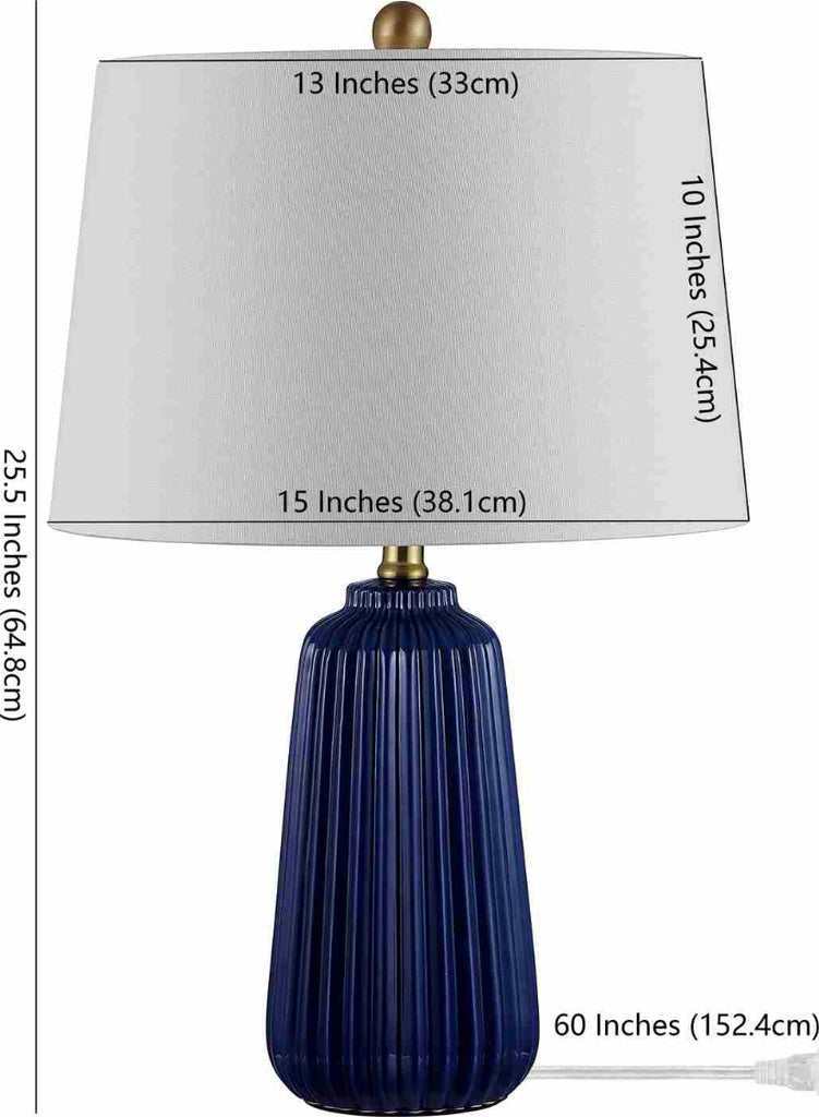 Safavieh Sawyer TBL4344B Navy Blue Lamp main image