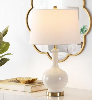 Safavieh Bowie TBL4346A Cream Lamp Room Scene On Feature