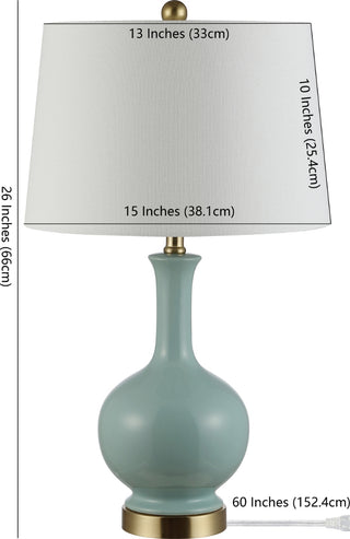 Safavieh Bowie TBL4346B Robins Egg Blue Lamp main image