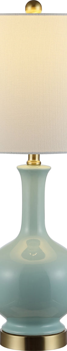 Safavieh Bowie TBL4346B Robins Egg Blue Lamp Main On