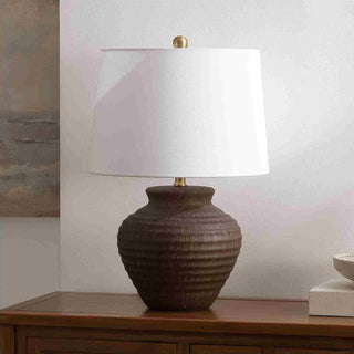 Safavieh Ledger TBL4352C Dark Brown Lamp Room Scene Off Feature