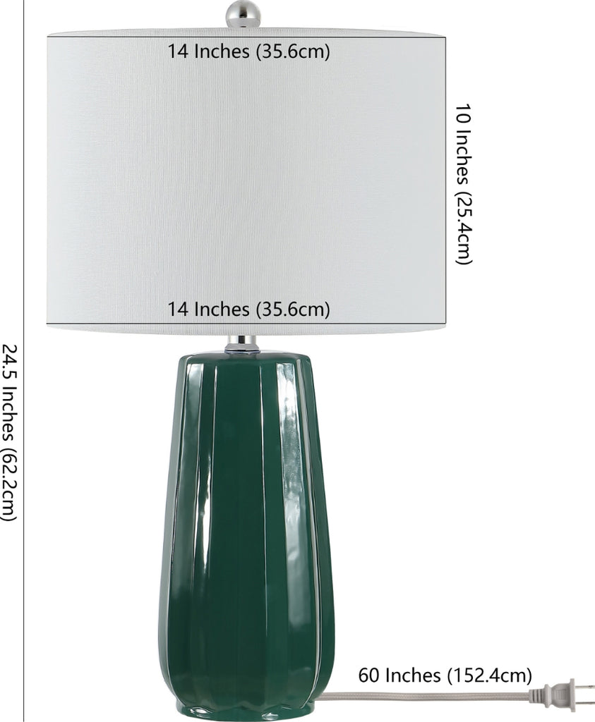 Safavieh Yani TBL4361A Dark Green Lamp main image