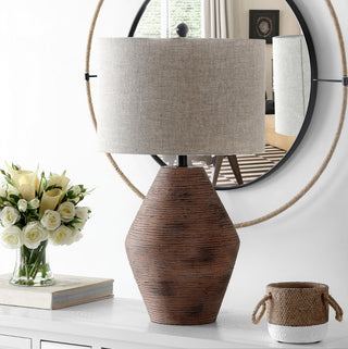 Safavieh Detris TBL4368A Brown Lamp Room Scene Off Feature