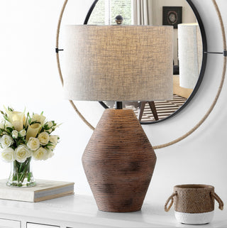 Safavieh Detris TBL4368A Brown Lamp Room Scene On Feature