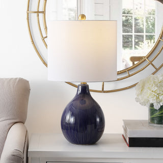 Safavieh Calrus TBL4385A Blue Lamp Room Scene On Feature
