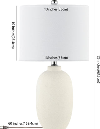 Safavieh Zema TBL4388A Ivory Lamp main image