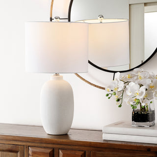 Safavieh Zema TBL4388A Ivory Lamp Room Scene On Feature