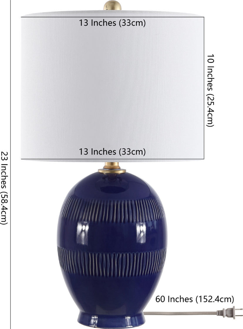 Safavieh Liney TBL4395A Blue Lamp – Incredible Rugs and Decor