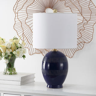 Safavieh Liney TBL4395A Blue Lamp Room Scene Off Feature