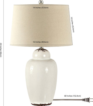 Safavieh Emerly TBL4398A Antique White Lamp main image