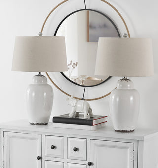 Safavieh Emerly TBL4398A Antique White Lamp Room Scene Off Feature