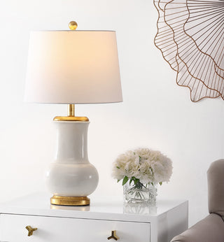 Safavieh Emberson TBL4414A Ivory / Gold Lamp Room Scene On Feature