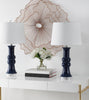Safavieh Lamber TBL4418B Navy Lamp Room Scene Off Feature