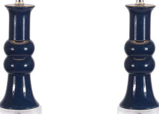 Safavieh Lamber TBL4418B Navy Lamp Main On