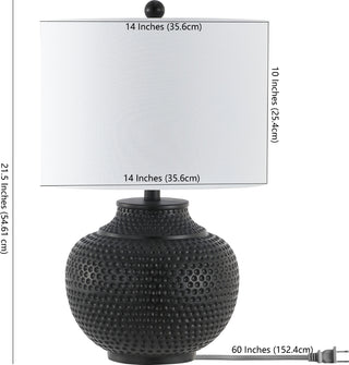 Safavieh Hemper TBL4423A Matte Black Lamp main image