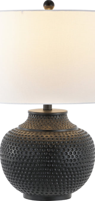 Safavieh Hemper TBL4423A Matte Black Lamp Main On