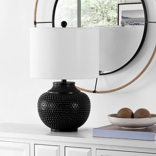 Safavieh Hemper TBL4423A Matte Black Lamp Room Scene Off Feature