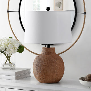 Safavieh Acer TBL4428A Tan Lamp Room Scene Off Feature