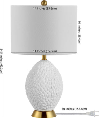 Safavieh Kimli TBL4430A White / Brass Lamp main image