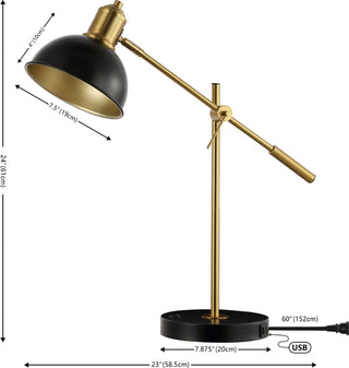 Safavieh Amur TBL4456A Black / Brass Lamp main image