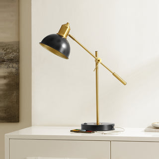 Safavieh Amur TBL4456A Black / Brass Lamp Room Scene Off Feature