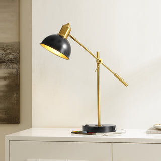 Safavieh Amur TBL4456A Black / Brass Lamp Room Scene On Feature