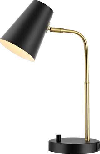 Safavieh Arynn TBL4457A Black / Brass Lamp Main On