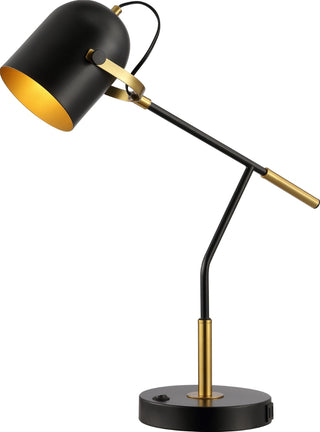 Safavieh Mulaney TBL4458A Black / Brass Lamp Main On