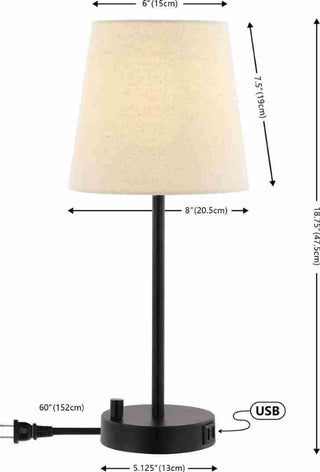 Safavieh Fowley TBL4461A Black Lamp main image